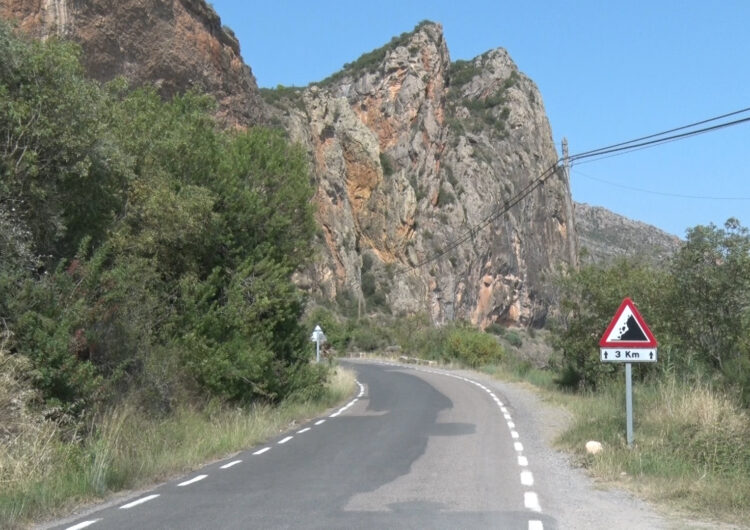 Actuació imminent a la carretera que connecta Sant Llorenç i Camarasa per evitar la caiguda de pedres a la via