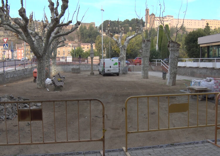En marxa les obres de reforma del parc de la plaça de Sant Domènec