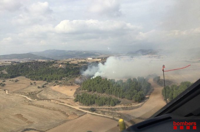 Incendi de vegetació a Castelló de Farfanya