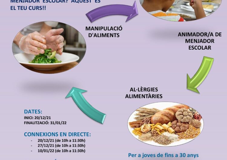 L’Oficina Jove programa un nou curs en línia per treballar en un menjador escolar