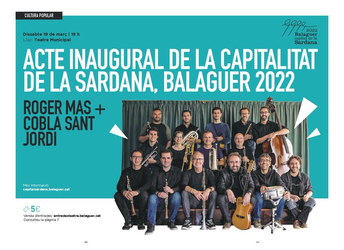 En venda les entrades del concert inaugural de la Capital de la Sardana 2022