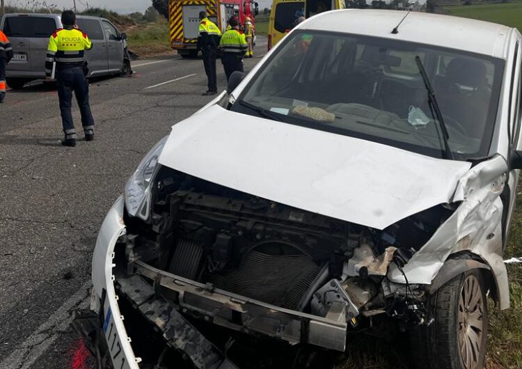 Accident entre un turisme i una furgoneta a la C-13 a l’alçada de Vallfogona de Balaguer