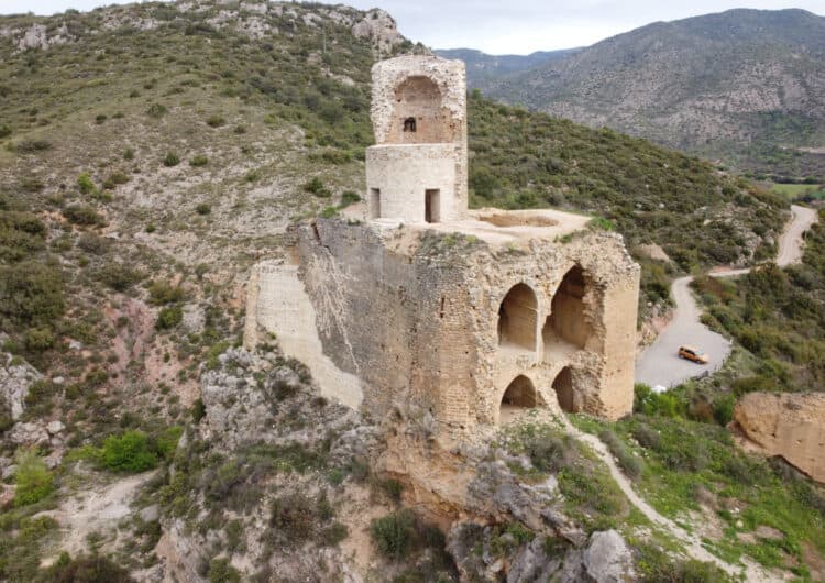 Finalitzada la primera fase de les obres de consolidació del Castell d’Alòs de Balaguer