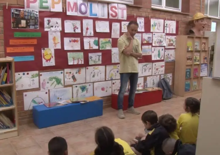 Encontats escalfa motors a les escoles de Balaguer amb la visita de Pep Molist