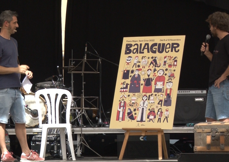 L’il·lustrador Miguel Bustos presenta el cartell de la Festa Major de Balaguer 2022