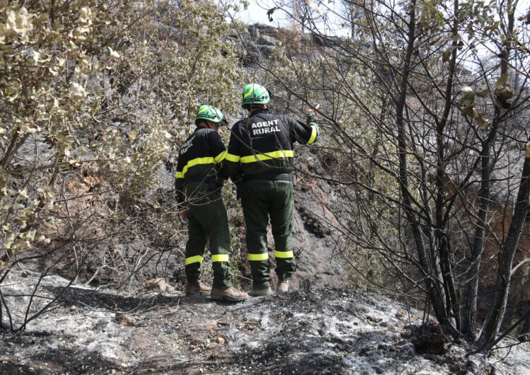 Estabilitzat l’incendi de Baldomar, a la Noguera, que ha afectat 2.700 hectàrees de superfície