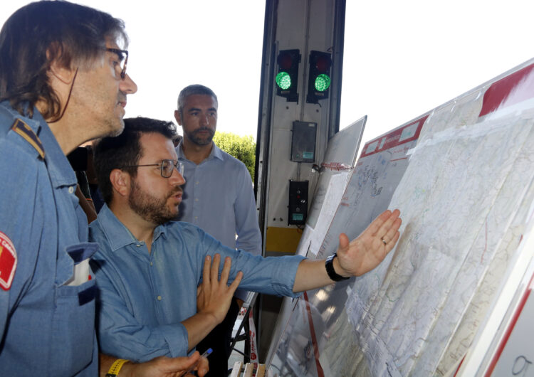 Aragonès garanteix ajuts als afectats per l’incendi de Baldomar