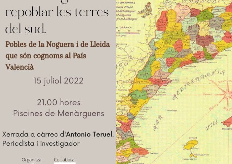 Xarrada-col·loqui a Menàrguens sobre cognoms toponímics originaris de la Noguera i de Lleida al País Valencià