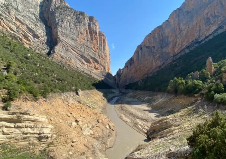 Imatges de l’efecte de la sequera al Congost de Mont-rebei