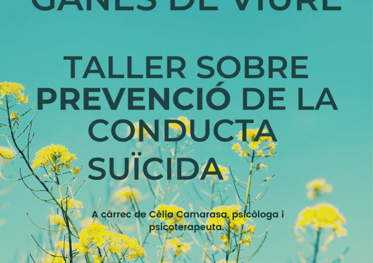 L’Oficina Jove de la Noguera programa un taller sobre prevenció de conductes suïcides