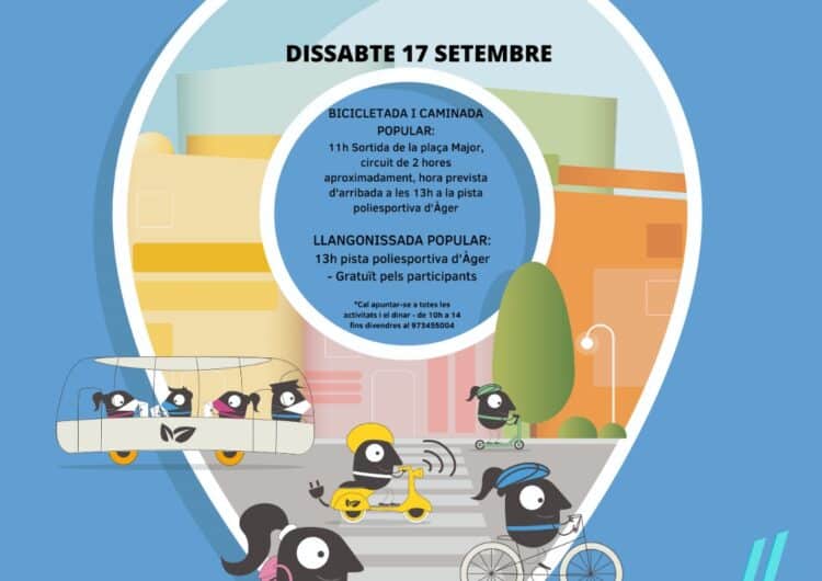 Àger se suma a la Setmana Europea de la Mobilitat per promoure els hàbits sostenibles amb una ruta pel terme a peu i en bicicleta