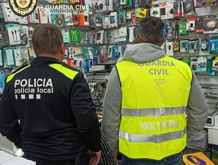 Comissen accessoris de telefonia mòbil falsificats valorats en més de 50.000 euros en una botiga de Balaguer