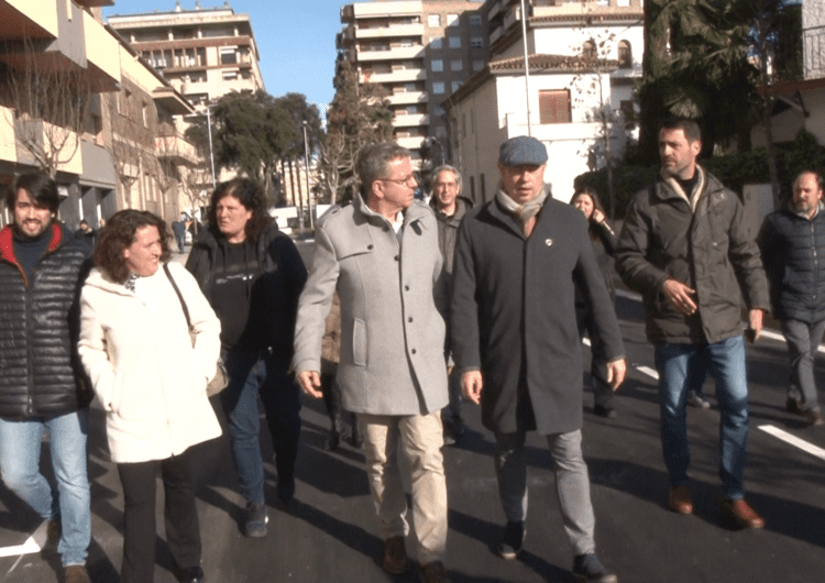 Joan Talarn inaugura la finalització de les obres del carrer Barcelona