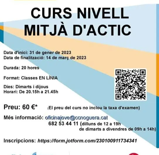 L’Oficina Jove programa un nou curs en línia d’ACTIC mitjà