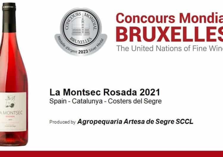 La Montsec Rosada 2021, del Celler del Montsec, premiada amb medalla de plata al Concurs Mundial de Brusel•les