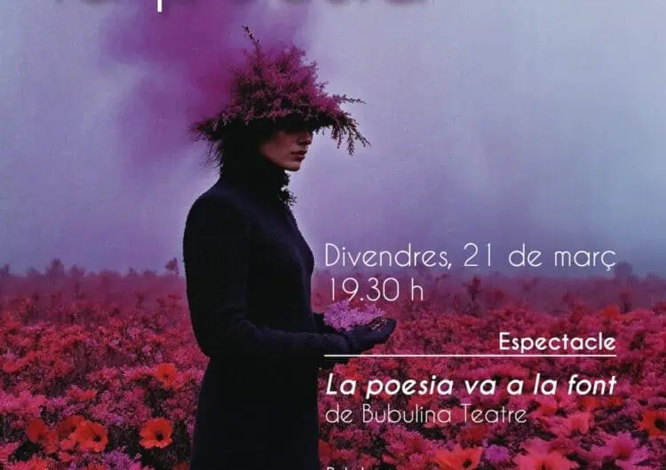 La Biblioteca Margarida de Montferrat commemora el dia de la Poesia amb l’espectacle ‘La poesia va a la font’