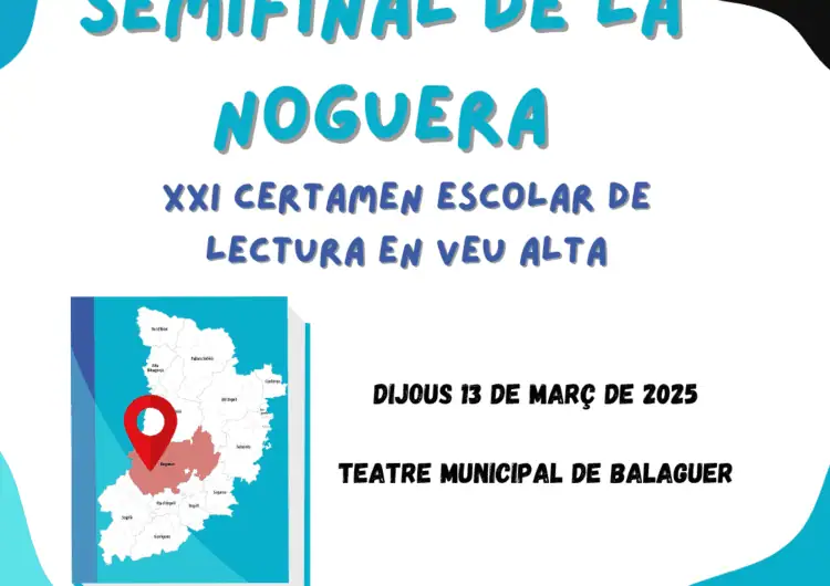 Balaguer acollirà la 21a edició del certamen de Lectura en Veu alta a la Noguera