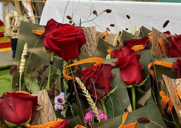 Balaguer s’omple de roses i llibres per Sant Jordi
