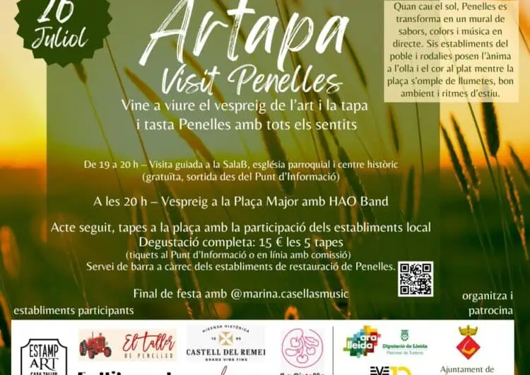 Penelles estrena l’Artapa, una proposta que fusiona art mural, gastronomia i música en una sola nit d’estiu