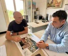 El vicepresident de la Diputació de Lleida visita la zona ludicoesportiva de la Sentiu de Sió