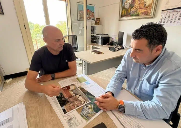 El vicepresident de la Diputació de Lleida visita la zona ludicoesportiva de la Sentiu de Sió
